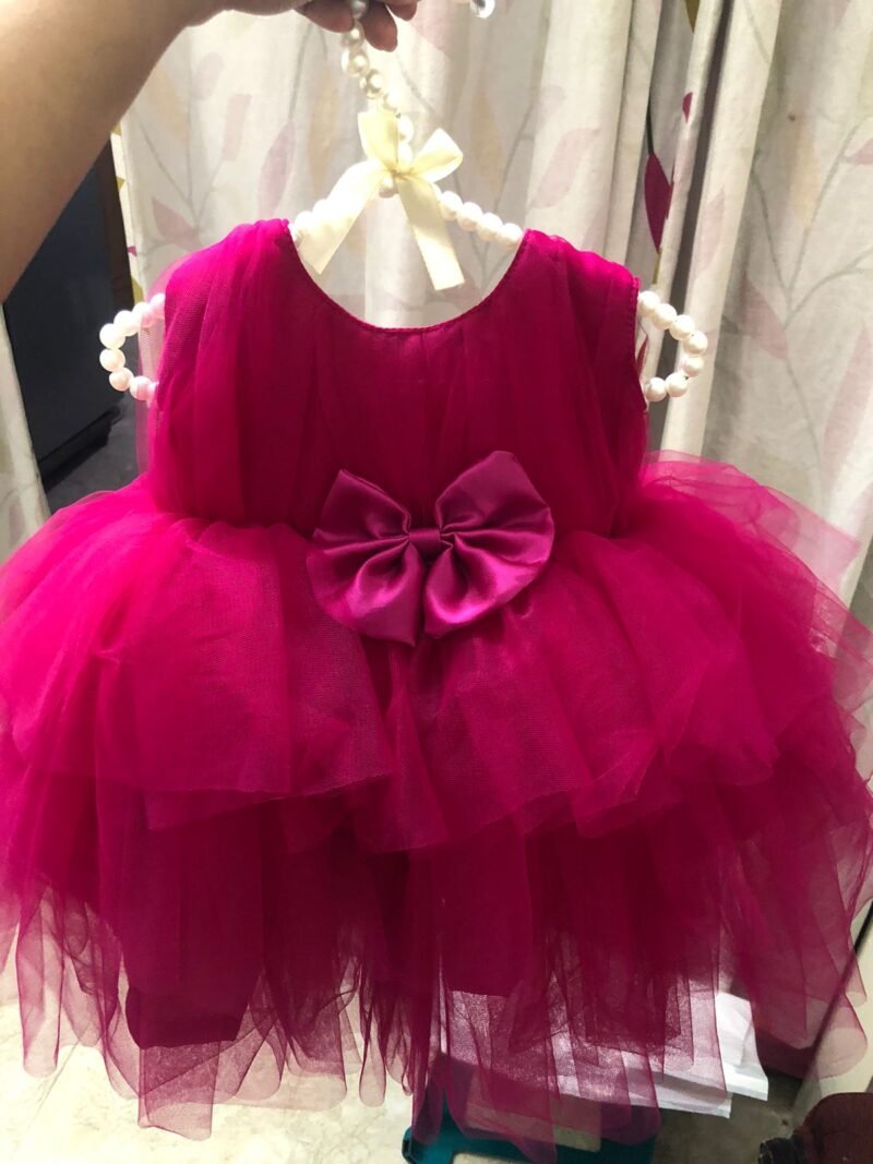 Hot Pink Princess Tutu Dress for Girls | Magenta Princess Party Wear Dress